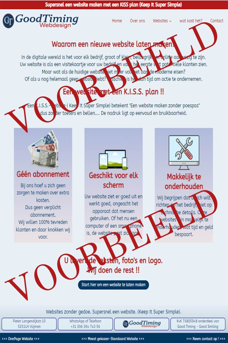 Voorbeeldpagina 1 (P1)