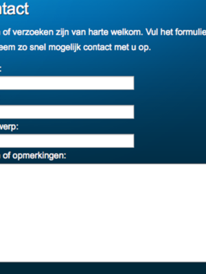 Uitbreiding Contactformulier